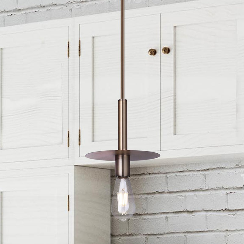 Canarm Viggo 8in 1-Light Pendant | Gold | Kitchen Island & Dining Room | 8 x 8 x 16 in | Model IPL696B01GD