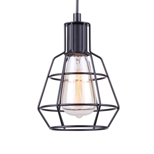 Canarm Wren 1 Light 4" Pendant, Black