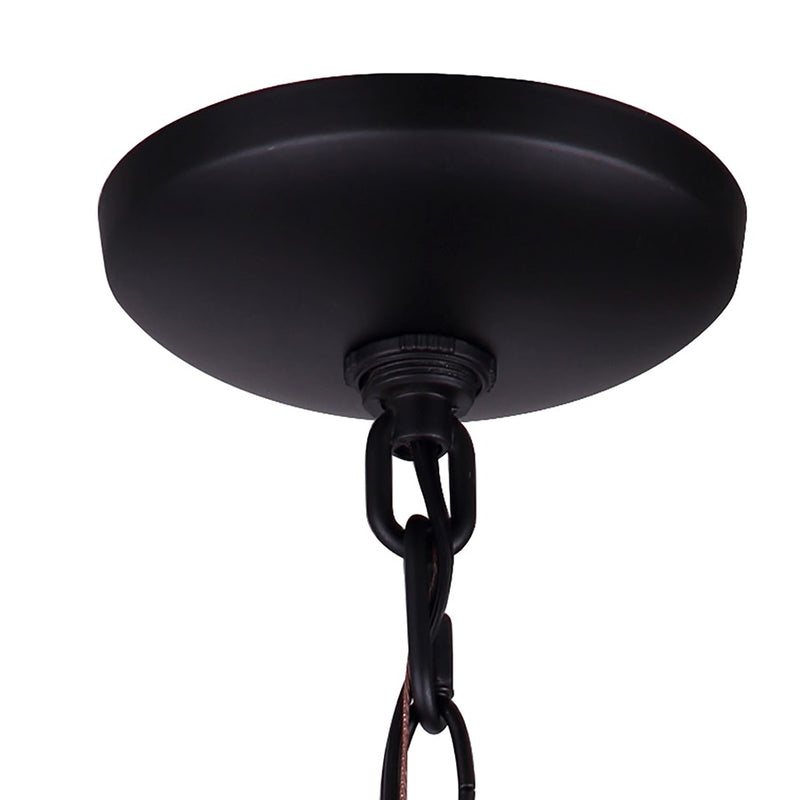 Canarm Delta 1 Light 13" Pendant, Matte Black/Gold