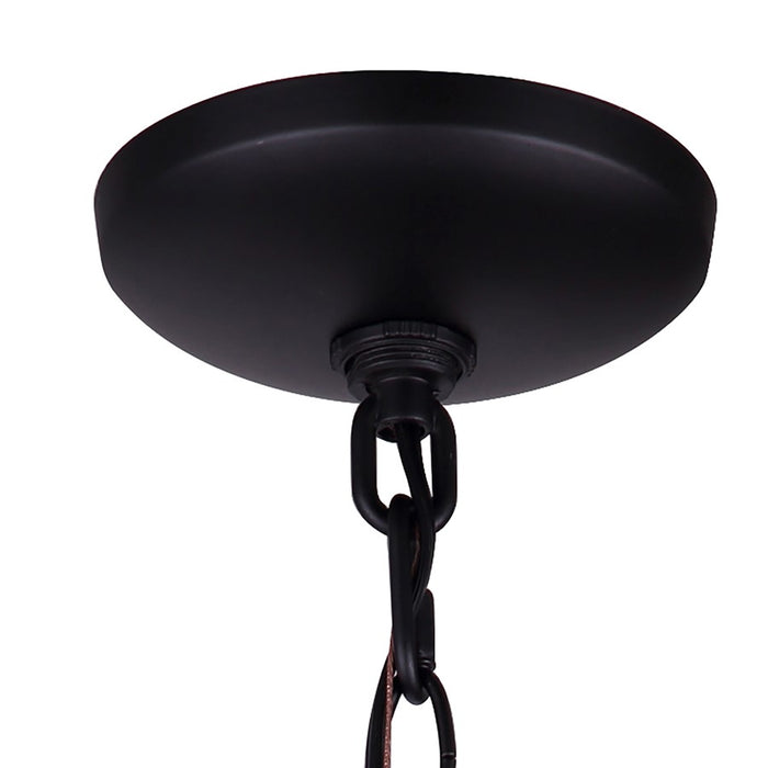 Canarm Delta 1 Light 13" Pendant, Matte Black/Gold