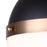 Canarm Delta 1 Light 13" Pendant, Matte Black/Gold