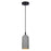 Canarm Jack 1 Light 4.75" Pendant, Black/Grey
