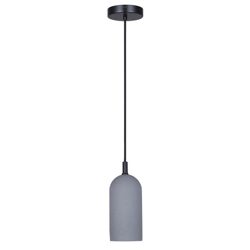 Canarm Jack 1 Light 4.75" Pendant, Black/Grey
