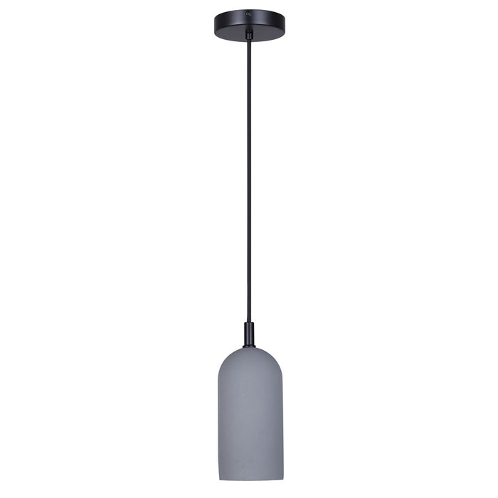 Canarm Jack 1 Light 4.75" Pendant, Black/Grey