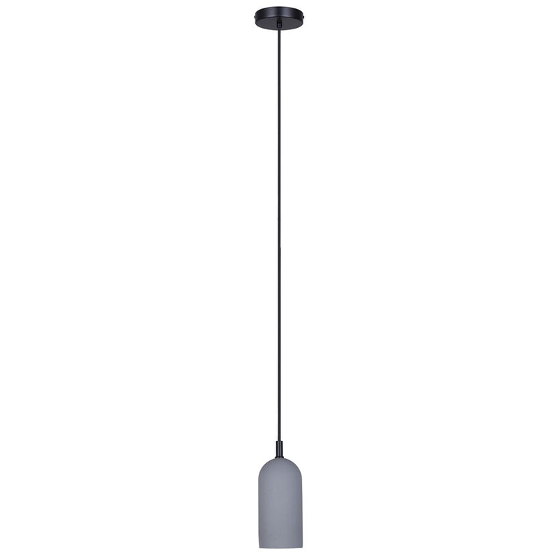 Canarm Jack 1 Light 4.75" Pendant, Black/Grey