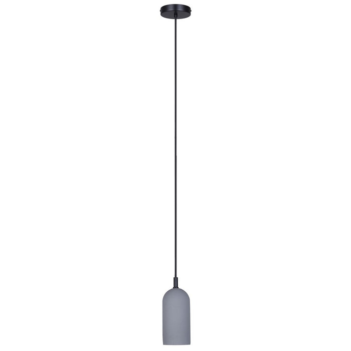 Canarm Jack 1 Light 4.75" Pendant, Black/Grey