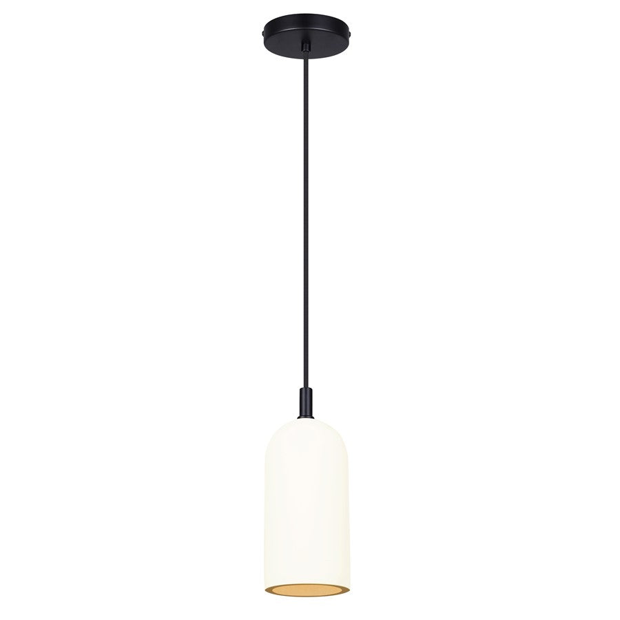 Canarm Jack 1 Light 4.75" Pendant, Black/Gray White