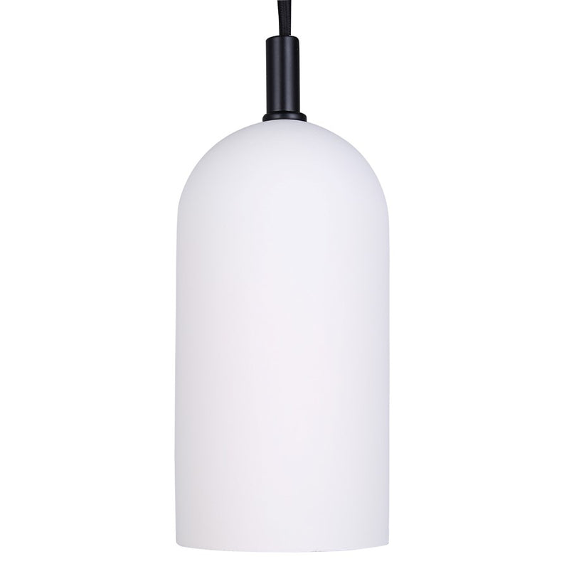 Canarm Jack 4.75in 1-Light Pendant | Matte Black and Gray White Cement | Kitchen Island & Dining Room | 4.75 x 4.75 x 12 in | Model IPL729B01BK-W