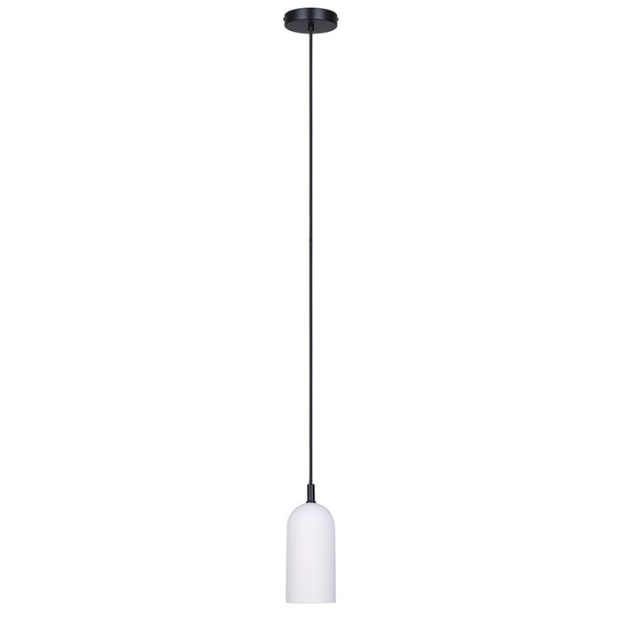 Canarm Jack 1 Light 4.75" Pendant, Black/Gray White