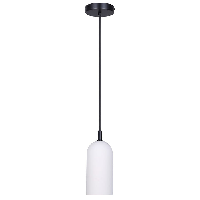 Canarm Jack 1 Light 4.75" Pendant, Black/Gray White