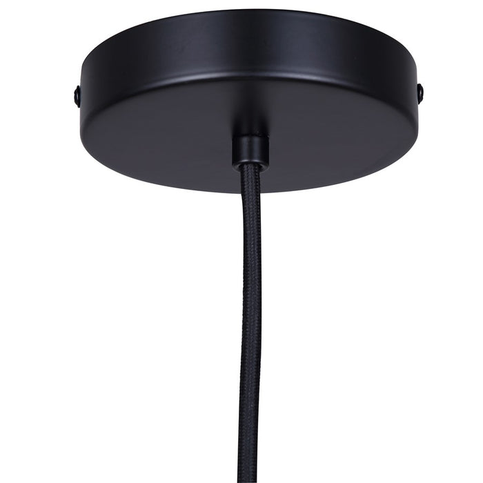 Canarm Jack 1 Light 4.75" Pendant, Black/Gray White