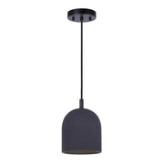 Canarm Jack 6in 1-Light Pendant | Industrial Matte Black Cement | Kitchen Island & Dining Room | 6 x 6 x 10 in | Model IPL729B01BK6