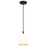 Canarm Jack 1 Light 6" Pendant, Matte Black/Grey White