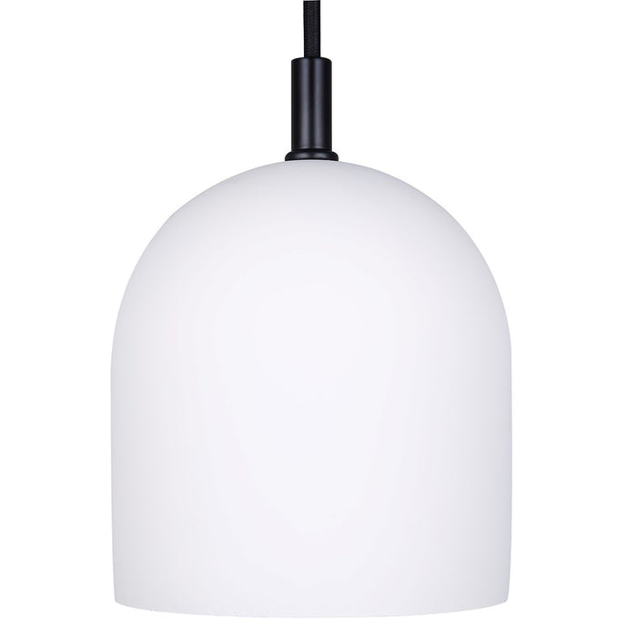 Canarm Jack 1 Light 6" Pendant, Matte Black/Grey White