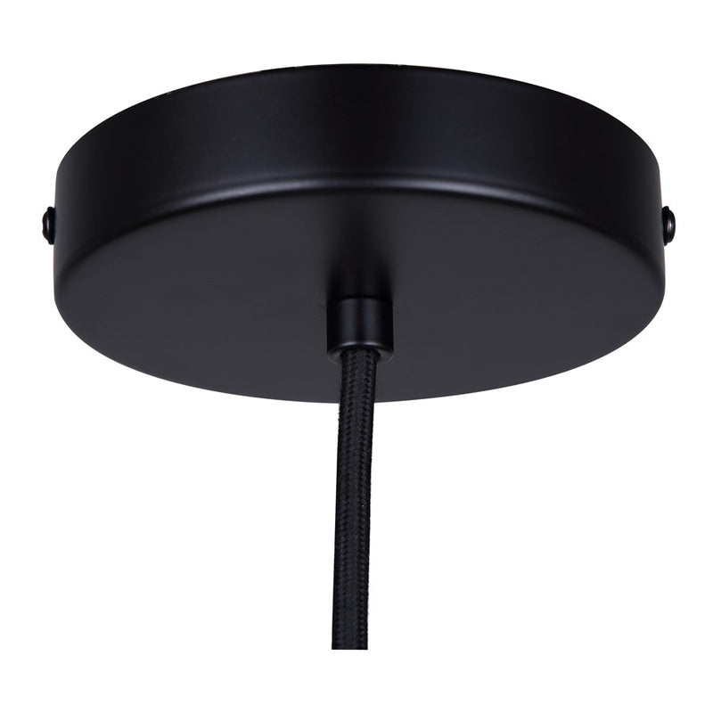 Canarm Jack 6in 1-Light Pendant | Matte Black and Grey White Cement | Kitchen Island & Dining Room | 6 x 6 x 10.5 in | Model IPL729B01BK6-W