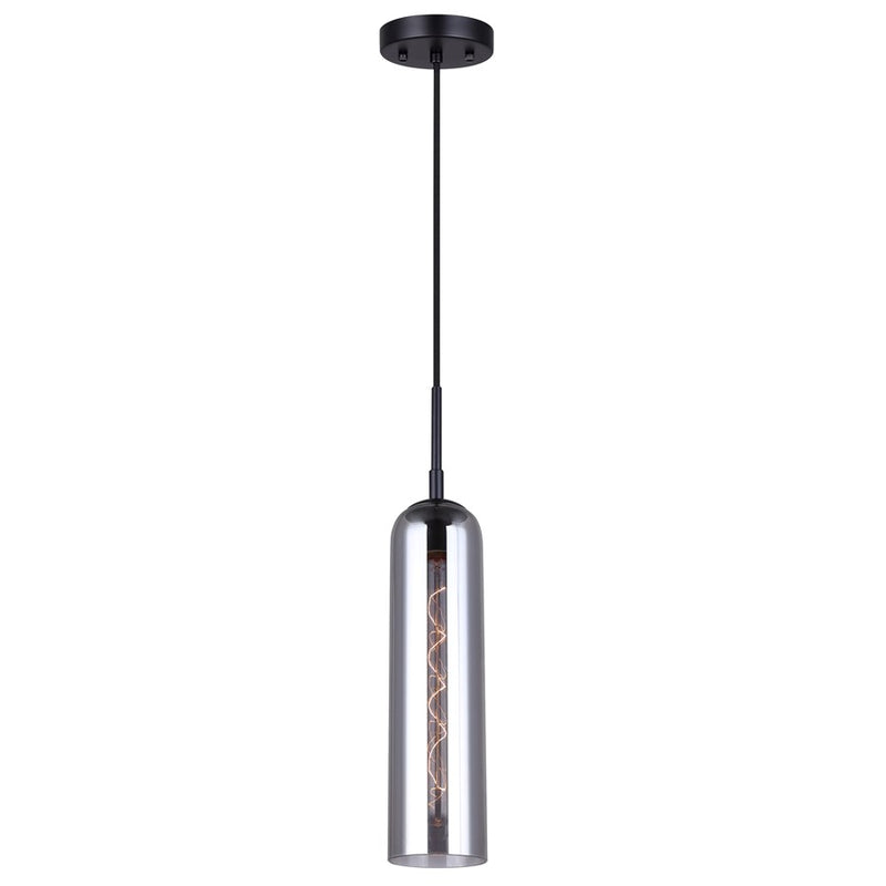 Canarm Eloise 1 Light 4.75" Pendant, Matte Black