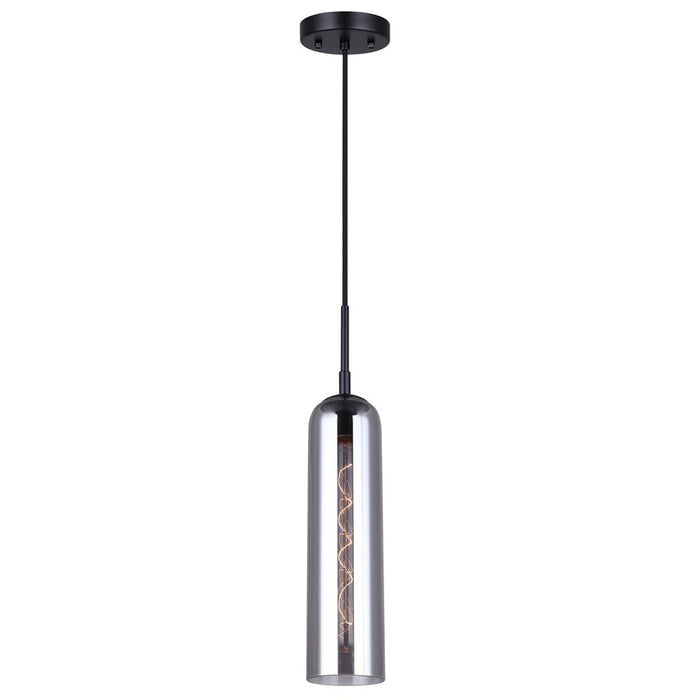 Canarm Eloise 1 Light 4.75" Pendant, Matte Black