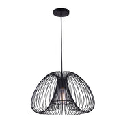 Canarm Blix 16in 1-Light Pendant | Modern Matte Black Open Design | Entryway & Bedroom | 16 x 16 x 14 in | Model IPL746B01BK