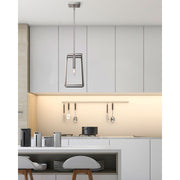 Canarm Wexford 6in 1-Light Pendant | Brushed Nickel Metal | Kitchen Island & Dining Room | 6 x 6 x 20 in | Model IPL763A01BN