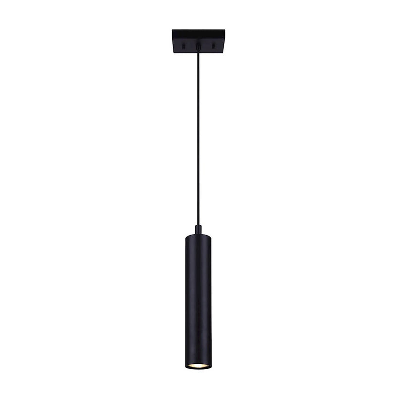 Canarm Carver 5in 1-Light Pendant | Modern Black Metal | Kitchen Island & Dining Room | 5 x 5 x 14 in | Model IPL764A01BK10