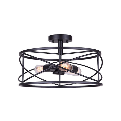 Canarm Malene 16in 3-Light Semi-Flush | Brushed Nickel Metal | Hallway & Entryway | 16 x 16 x 10 in | Model ISF1079A03BN