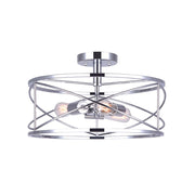 Canarm Malene 16in 3-Light Semi-Flush | Chrome Metal | Hallway & Entryway | 16 x 16 x 10 in | Model ISF1079A03CH