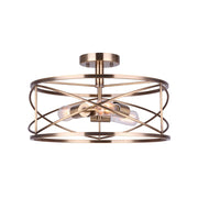 Canarm Malene 16in 3-Light Semi-Flush | Gold Metal | Hallway & Entryway | 16 x 16 x 10 in | Model ISF1079A03GD