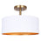 Canarm Rexton 2 Light 13" Semi Flush Mount, Matte White