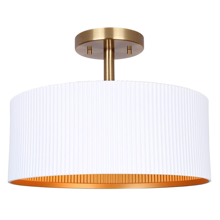 Canarm Rexton 2 Light 13" Semi Flush Mount, Matte White