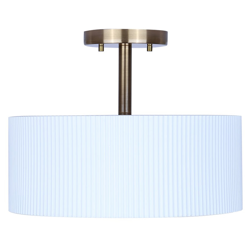 Canarm Rexton 2 Light 13" Semi Flush Mount, Matte White
