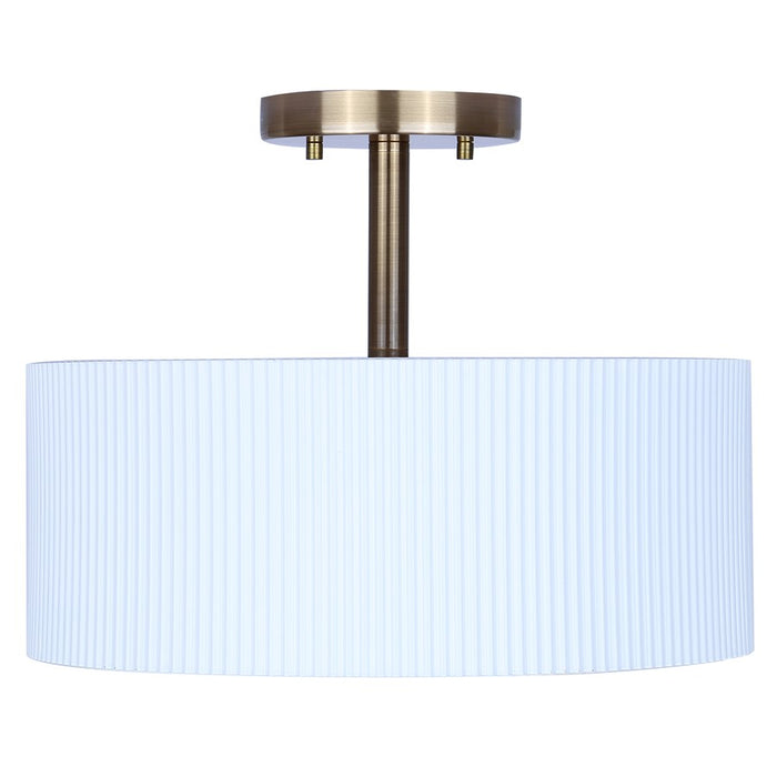 Canarm Rexton 2 Light 13" Semi Flush Mount, Matte White