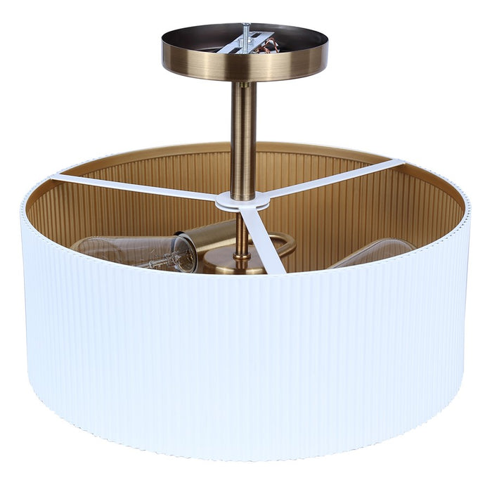 Canarm Rexton 2 Light 13" Semi Flush Mount, Matte White