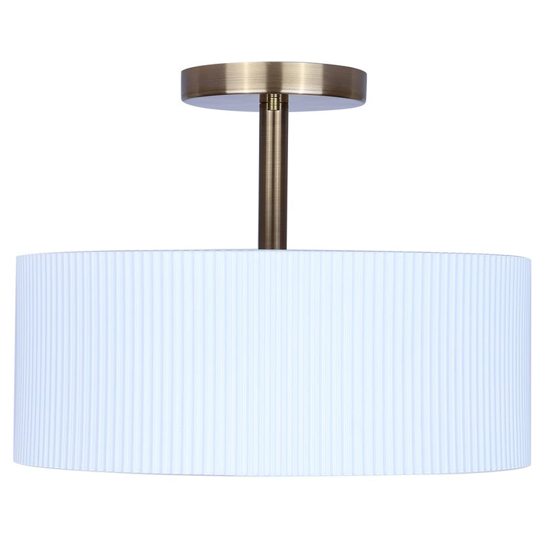Canarm Rexton 2 Light 13" Semi Flush Mount, Matte White