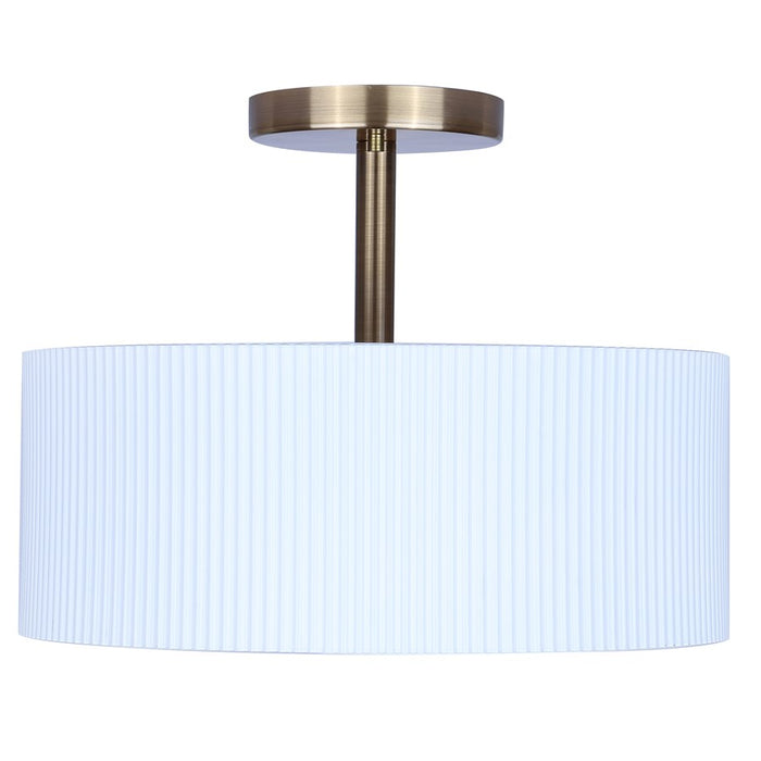 Canarm Rexton 2 Light 13" Semi Flush Mount, Matte White