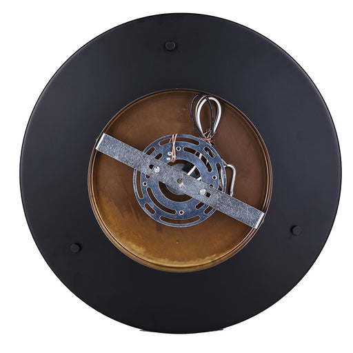 Canarm Jenner 3 Light 15" Semi Flush Mount, Matte Black/Gold