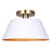 Canarm Daxton 1 Light 12.75" Semi Flush Mount, Matte White