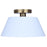 Canarm Daxton 1 Light 12.75" Semi Flush Mount, Matte White