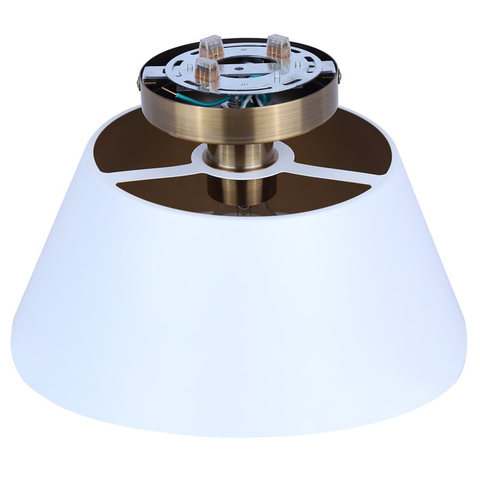 Canarm Daxton 1 Light 12.75" Semi Flush Mount, Matte White