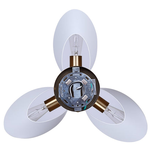 Canarm Daxton 3 Light 20" Semi Flush Mount, Matte White