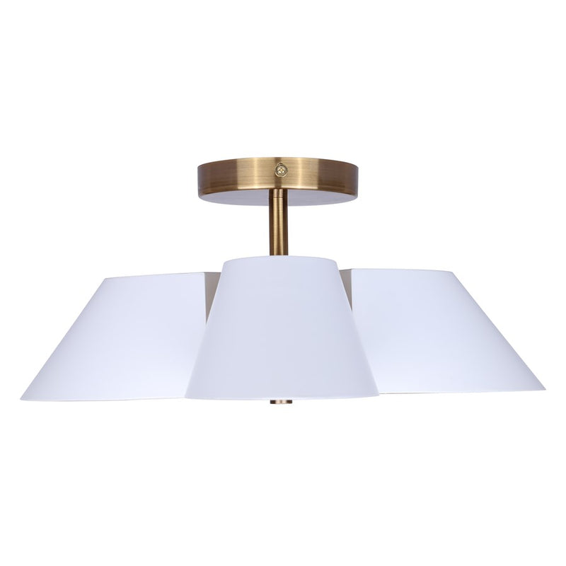 Canarm Daxton 3 Light 20" Semi Flush Mount, Matte White