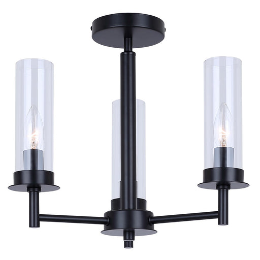 Canarm Benson 3 Light 16" Semi Flush Mount, Brushed Nickel - ISF1205A03BK