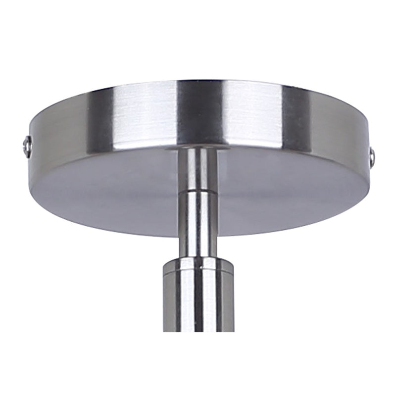 Canarm Benson 16in 3-Light Semi Flush Mount | Brushed Nickel and Clear Glass | Kitchen & Bedroom | 16 x 16 x 14 in | Model ISF1205A03BN