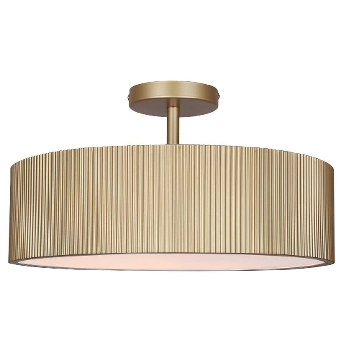Canarm Scarlett 2 Light 18" Semi Flush Mount, Painted Gold