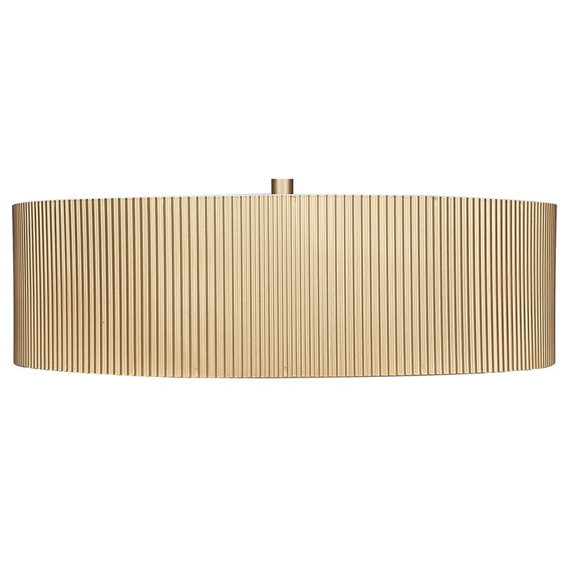 Canarm Scarlett 18in 2-Light Semi Flush Mount | Painted Gold and Ribbed Metal | Kitchen & Dining Room | 18 x 18 x 9.75 in | Model ISF1208A02PGD