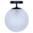 Canarm Mackenna 1 Light 9.75" Semi Flush Mount, Black