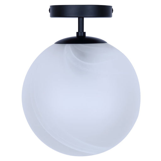Canarm Mackenna 1 Light 9.75" Semi Flush Mount, Black