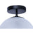 Canarm Mackenna 1 Light 9.75" Semi Flush Mount, Black