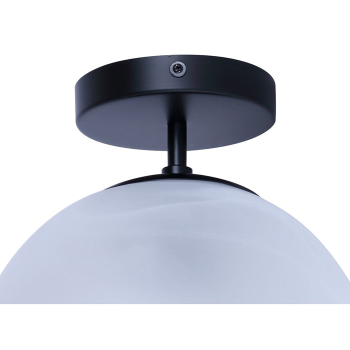 Canarm Mackenna 1 Light 9.75" Semi Flush Mount, Black
