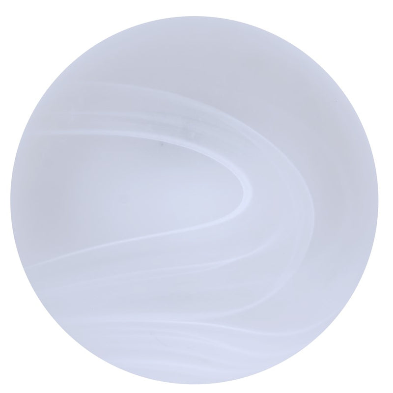 Canarm Mackenna 9.75in 1-Light Semi Flush Mount | Matte Black and Alabaster Glass | Entryway & Bedroom | 9.75 x 9.75 x 12.37 in | Model ISF1229A01BK