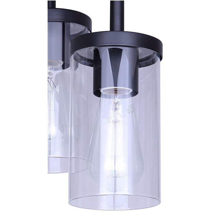 Canarm Britton 3 Light Semi Flush Mount, Matte Black